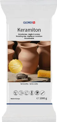 Produktbild von Keramiton lufttrocknender Modellierton Terracotta 1000g – vegan und glutenfrei