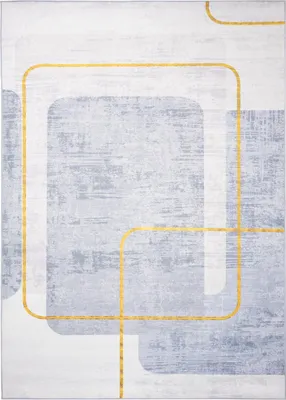 Obrázek produktu pro Koberec Obývací pokoj Ložnice Béžová Modrá Žlutá Moderní 80 x 150 cm