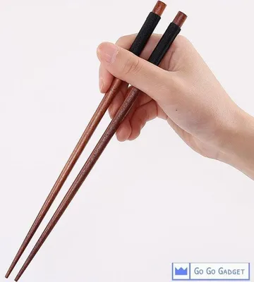 Obrázok produktu pre Japonské paličky – ručne vyrábané – z orechu – paličky na jedlo – príbor – tmavohnedé/čierne