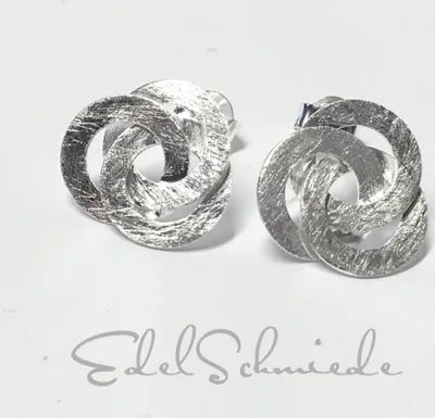 Produktbild von Ohrstecker in 925 Silber eismatt "3Ringe"