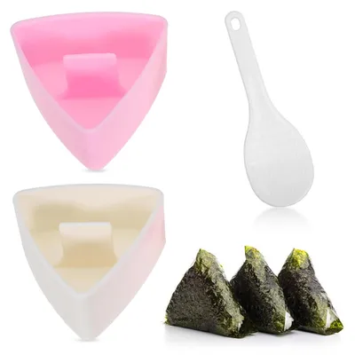 Onigiri-Form, dreieckig, 2 Stück + Reis-Löffel, BPA-frei