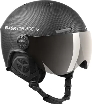 Produktbild von BLACK CREVICE Ski-& Snowboardhelm - Modell GSTAAD | Visierhelm | Farbe: Black Carbon