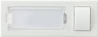 Produktbild von Klingeltaster mit Namensschild weiß Kunststoff 91x32x18mm