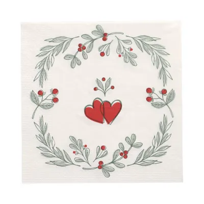 Produktbild von Servietten, 3-lagig 1/4-Falz 33 cm x 33 cm "Berries"