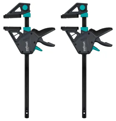 Produktbild von wolfcraft 2 Einhandzwingen PRO MAX I 8666060 I 250 kg Spannkraft für höchste pro