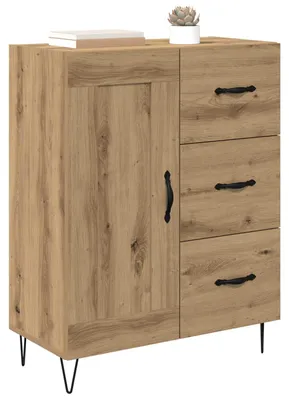 Image de vidaXL Sideboard Chêne Artisan 69,5 x 34 x 90 cm Matériau dérivé du bois