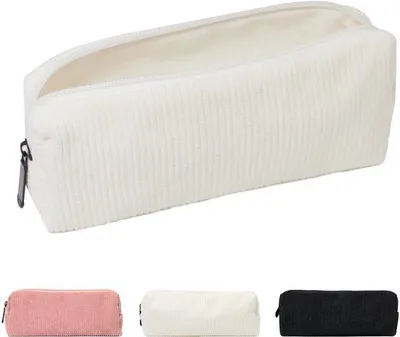 Imagen del producto de Estuche de corchete para niñas y adolescentes, estuche sencillo para la escuela y la oficina (rosa)