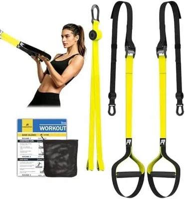 Produktbild von RHINOSPORT Schlingentrainer Sling Trainer Set mit Tš¹ranker Einstellbar Fitness Zuhause Suspension - geeignet fš¹r unterwegs und fš¹r das Training im Innen- und Au?enbereich