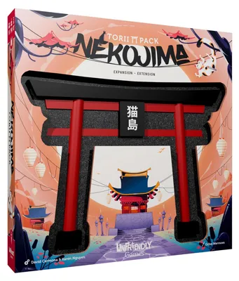 Imagen del producto de NEKOJIMA, Paquete Torii de Nekojima (versión en inglés) – Una expansión para el innovador juego de habilidad Nekojima, que incluye al gato de la suerte Maneki-neko y al torii. Versátil y emocionante, para 1 a 5 jugadores a partir de 7 años