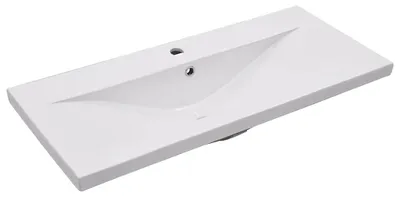 Imagen del producto de vidaXL Lavabo de encastrar, 91x39,5x18,5 cm, cerámica, blanco