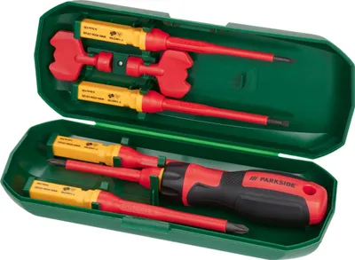 Produktbild von PARKSIDE® 1000 V Schraubendreher- Wechselklingen-Set, 8-teilig