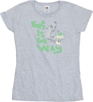 Produktbild von Star Wars - "The Mandalorian This Is The Way" T-Shirt für Damen BI50614 (S) (Grau)