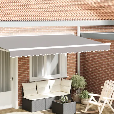 Immagine prodotto di vidaXL Telo di ricambio per tenda da sole, grigio chiaro, 4 m, poliestere