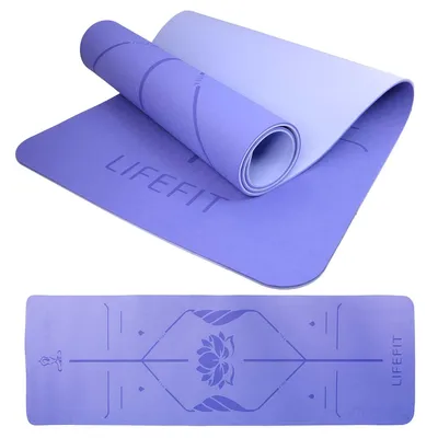 Produktbild von Lifefit YOGA MAT LOTOS DUO, 183x58x0,6cm, blau