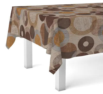 Tischdecke, braun, 260 x 140 cm, rechteckig, pflegeleicht
