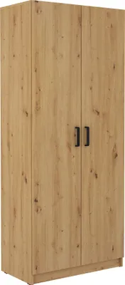 Produktbild von Masseno Drehtürenschrank MALTESA 80 cm Kleiderschrank Schlafzimmer Schrank 2-türig Eiche Artisan
