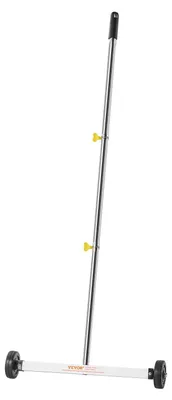 Immagine prodotto di VEVOR Spazzatrice Magnetica con Ruote per Chiodi Spazzatrice Magnetica Leggera con Manico Regolabile Raccoglie Chiodi e Viti, Facile Pulizia per Garage, Progetti di Copertura, Carico 4,5 kg