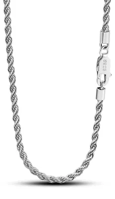 Image de Solidchoice - Collier en corde tressée en argent de 3 mm, pour femmes et hommes