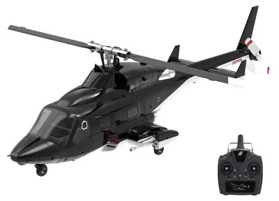 Produktbild von Eachine E188 AirWolf RC Hubschrauber 2,4GHz 6CH, 6G Gyro, Optical Flow & LiDAR, Höhenhaltung, 3D Flip, Flybarless, RTF mit 2 Akkus, 1:34 Scale