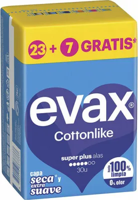 Immagine prodotto di Evax Cotonelike Compresas Super Plus Alas 30 U