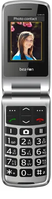 Produktbild von Beafon SL495 LTE - 4G, Silver Line, Großtastenklapphandy, schwarz-silber