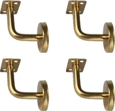 Produktbild von 4 Stück Edelstahl-Handlaufhalterungen zur Wandmontage - Treppengeländerhalterungen für Handläufe - Wandmontage für Griffe