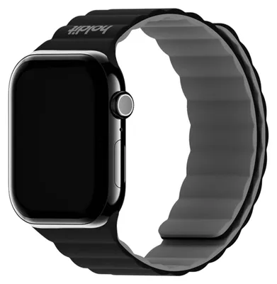 Immagine prodotto di Bracciale in silicone magnetico per Apple Watch | 38/40/41/42 mm - Nero / Grigio