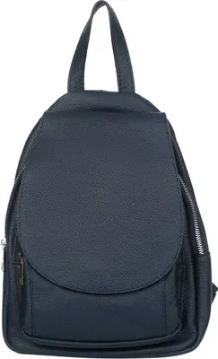 Produktbild von Collina Damenrucksack aus italienischem Leder - Praktisch und Geräumig vielen Fächern und sicherem Reißverschluss - 2 Hauptfächer - Dunkelblau