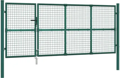 Obrázok produktu pre vidaXL Sieťová záhradná brána zelená 350x175 cm pozinkovaná oceľ