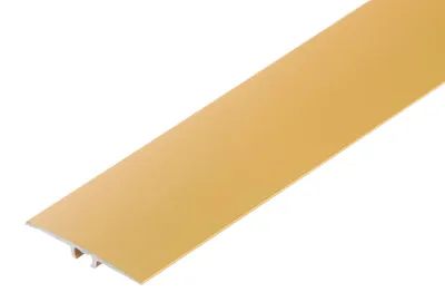 Zdjęcie produktu dla Profil progowy płaski aluminiowy 35mm 5w1 Cezar Złoty Mat 1,86m