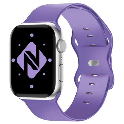 Immagine prodotto di Cinturino di ricambio in silicone per smartwatch NALIA, compatibile con Apple Watch Series SE e Series 8/7/6/5/4/3/2/1, taglie 38mm, 40mm, 41mm. Cinturino sportivo per smartwatch iWatch, adatto sia per uomo che per donna, colore: viola