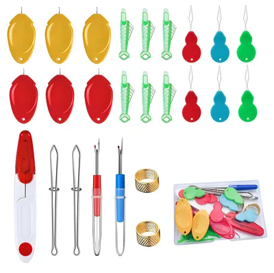 Nadeleinfädler-Set, 25 Stück, Kunststoff, Handnähen