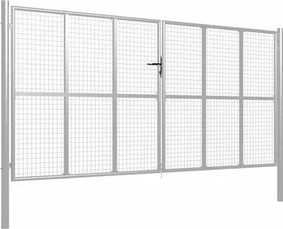Obrázek produktu pro vidaXL Pozinkovaná ocelová zahradní brána 400 x 175 cm stříbrná
