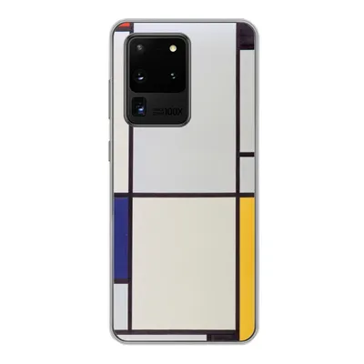 Produktbild von MuchoWow® Handyhülle Schutzhülle Hülle für Samsung Galaxy S20 Ultra Tableau I - Piet Mondrian Silikon Softcase Handy Hülle - Karteninhaber