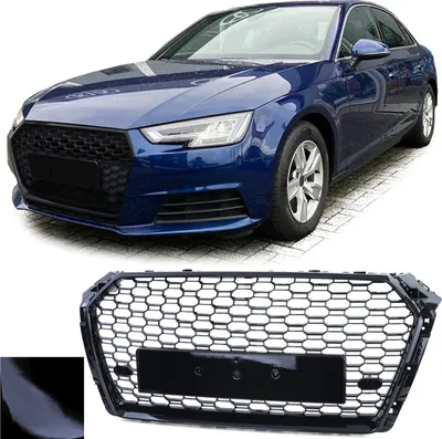 Produktbild von Kühlergrill Sportgrill Wabengrill Grill Schwarz Glanz für Audi A4 B9 8W ab