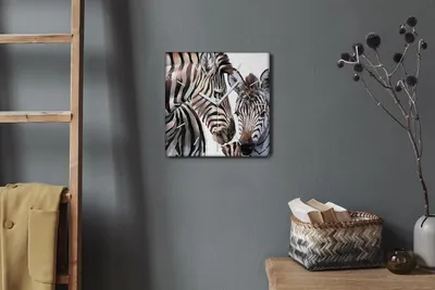 Produktbild von Coloray Hodiny Unikátní 30x30 cm  Tiché hodiny Pro obývací pokoj a kuchyň Nástěnné hodiny Plátno Bílé ručičky hodin - Zvíře