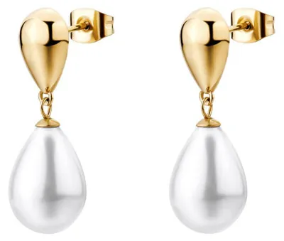 Immagine prodotto di Orecchini pendenti placcati oro con perla sintetica Perfect BPC75