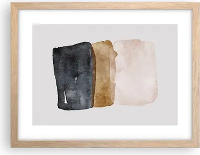 Produktbild von Gerahmtes Poster - Rahmen in heller Eiche - Abstraktion die Farben Aquarell - 40x30 cm - Wand Bild - Wanddeko - Wandbilder - Kunstposter - Wandposter - Bilderrahmen - Bilder - P2NAA40x30-4947