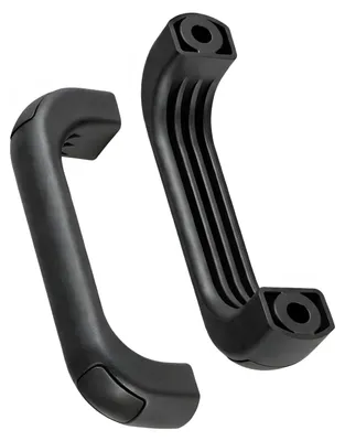 Productafbeelding van Solidchoice - Set van 4 Zwarte Kunststof Brughandgrepen 14 cm