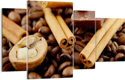 Produktbild von Bild auf Leinwand - Leinwandbild - Gerösteter Kaffee Aroma Schokolade - 120x70cm - Wand Bild - Wanddeko - Leinwanddruck - Bilder - Kunstdruck - Leinwand bilder - Wandkunst - DL120x70-0394