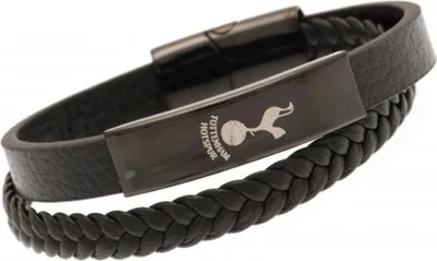 Produktbild von Tottenham Hotspur FC - Armband, Leder BS4249 (Einheitsgröße) (Schwarz)
