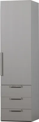 Produktbild von Woood Rens Kleiderschrank Aus Walnuss-Nachbildung, 1-Türig, Grau