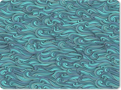 Produktbild von MuchoWow® Mauspad Mousepad Wellen - Muster - Wasser 23x19 cm - Mousepads - Maus Mat - Pad - Mausunterlage - Schreibtischunterlage - Mauspad