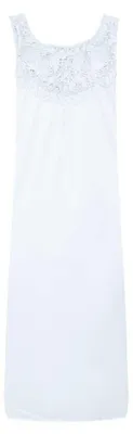 Produktbild von Damen Nachthemd Sleepshirt mit Muster, Weiß S/M/L