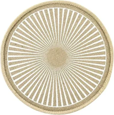 Produktbild von Famanu Platzsets Modern Beige Weiß Jute - Set von 4