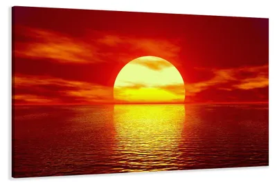 Produktbild von 5094 Sonnenuntergang Leinwandbild 120x80 cm
