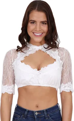 Produktbild von Dirndlbluse Pippa ecru Spitze 40