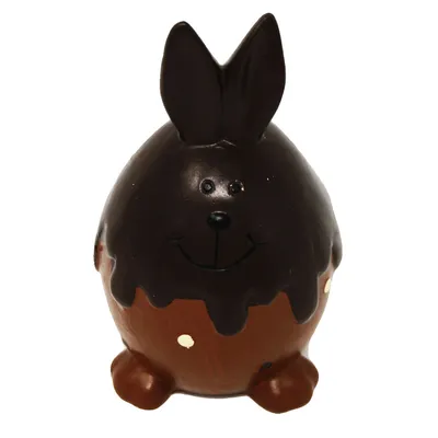 Image de Figurine de lapin de Pâques Décoration de Pâques Printemps marron 6x7x14cm