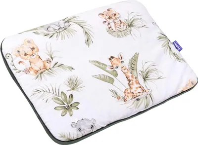 Produktbild von Savanna Fun & Olive Velvet Baby-Flachkissen 30x40cm