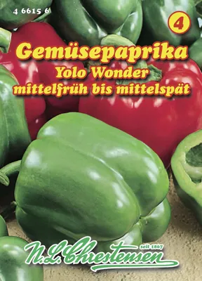 Produktbild von Gemüsepaprika Yolo Wonder | Paprikasamen von N.L. Chrestensen